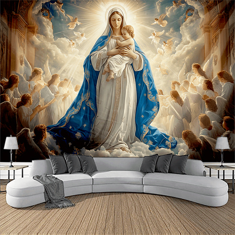 TEMU Wall Tapestry, Artwork Backdrop, Divine Wall Hanging Decor For Living Room