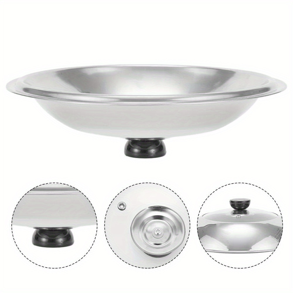 1pc stainless steel pot lid with   glass window universal fit cookware cover with knob steam vent for woks and pots kitchen accessories replacement details 6