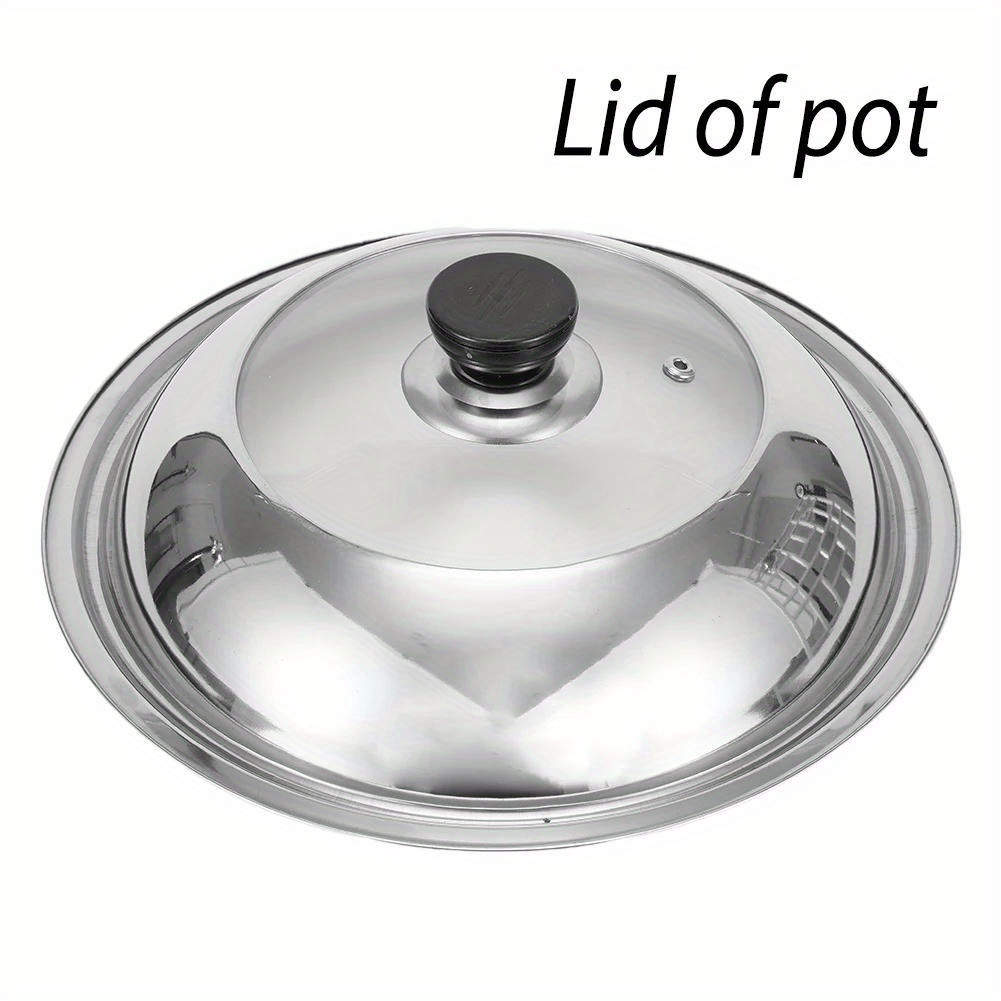 1pc stainless steel pot lid with   glass window universal fit cookware cover with knob steam vent for woks and pots kitchen accessories replacement details 7