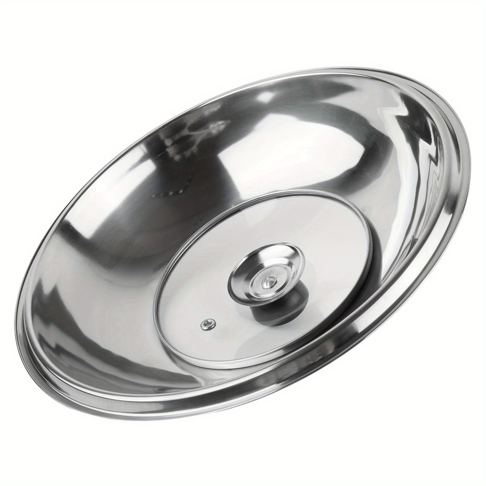 1pc stainless steel pot lid with   glass window universal fit cookware cover with knob steam vent for woks and pots kitchen accessories replacement details 25