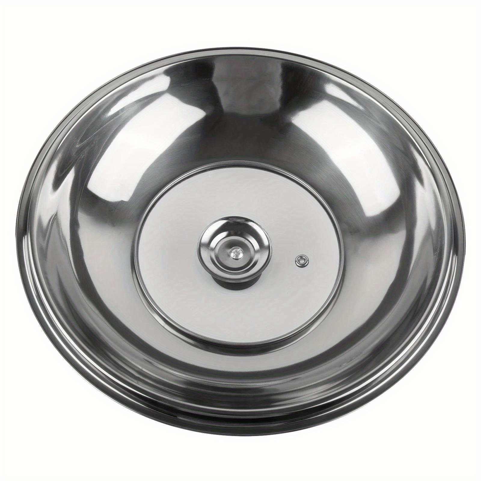 1pc stainless steel pot lid with   glass window universal fit cookware cover with knob steam vent for woks and pots kitchen accessories replacement details 27