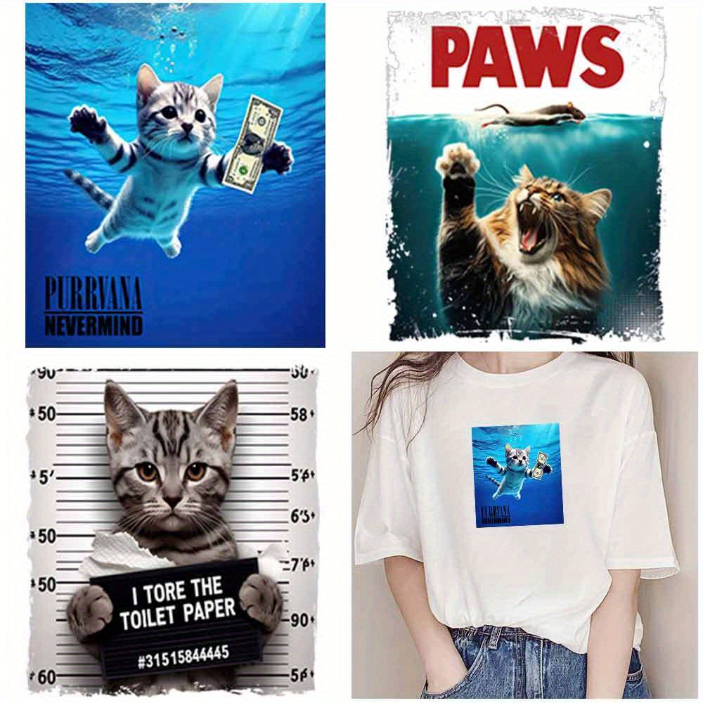

3- Iron-on , Cat , For T-shirts, Hoodies, Diy Crafts, , Red, , , Sewing