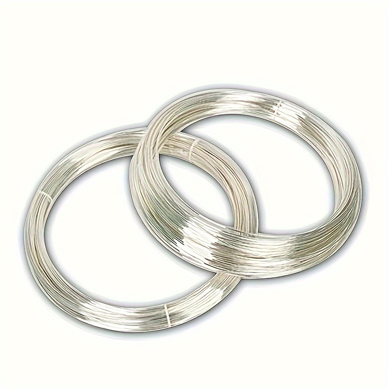 

Premium 925 Sterling Silvery Wire, 0.3mm , 1m/39.37" Roll For Diy Bracelet & Necklace Crafting