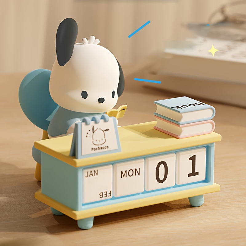 

Sanrio Desk Calendar - Cute Design With Nut & Egg, Office Or School Decor, Ideal Women's Gift, Synthetic Rubber, English Text, Desk Accessories Cute