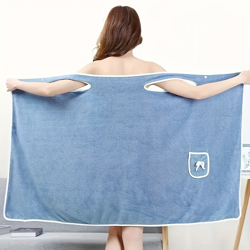 TEMU Toalla de de Terciopelo Lujosa con - Suave, de Secado Rápido y Absorbente, Sin, Lavable a Máquina, Bata de Spa…: retailer-supplied image