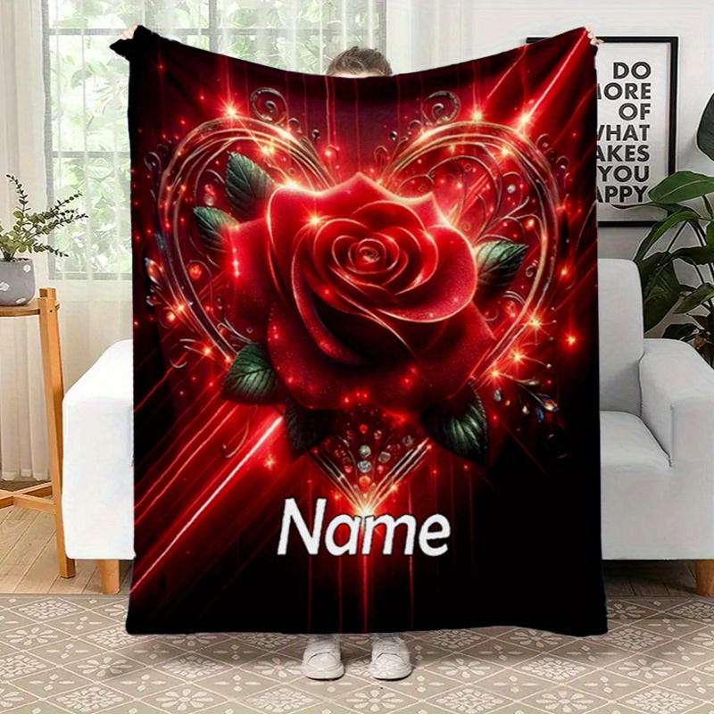 

Personalized 3d Blanket With Custom Name - Soft, Warm Flannel Throw For Bed, Sofa, Office Chair - Perfect Birthday Or Christmas Gift, Best For Christmas