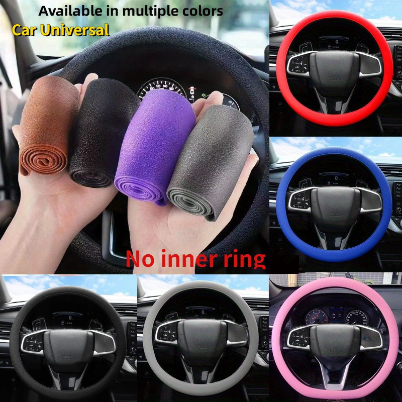 

1pc Soft Silicone Steering Wheel Cover - Fit, Glove Design With Textured Grip, Options For Car Interior Decoration