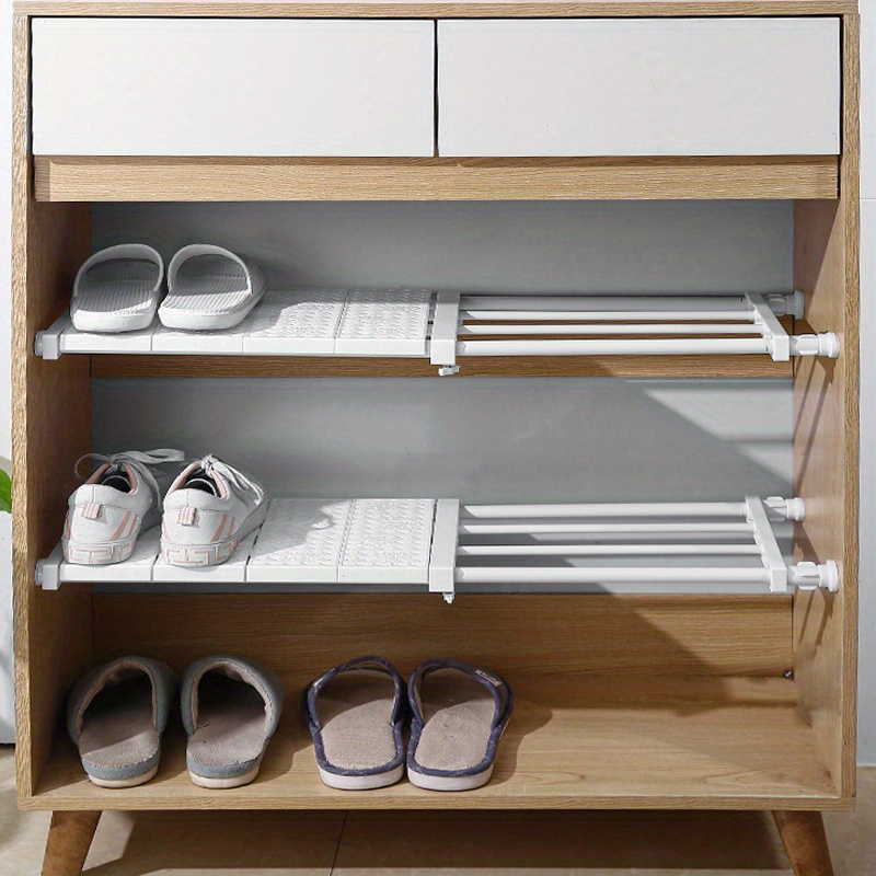 

2 pièces Étagères de stockage en plastique ajustables, Rack métal et plastique perçage pour cuisine, salle de bain, chambre, stockage ouvert, taille 3,94*12,6~18,9 pouces, bois, installation facile