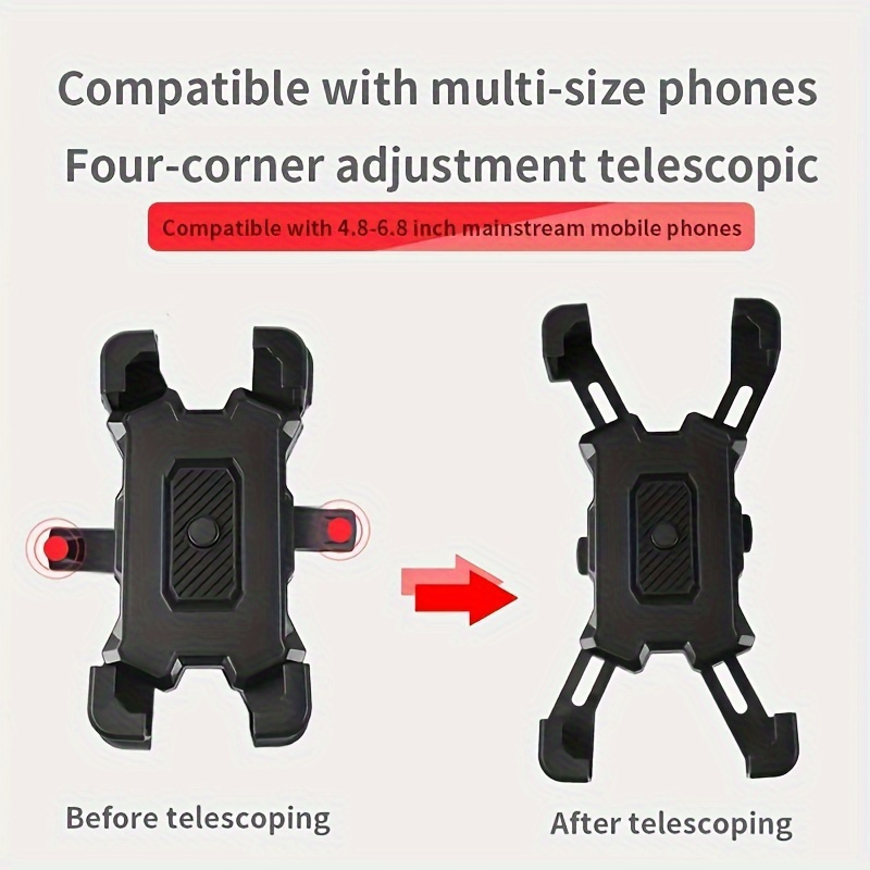 

Bicycle Phone Holder: 360° Rotating, Compatible With All Phone Models 12.19-17.27 Cm, Abs Material