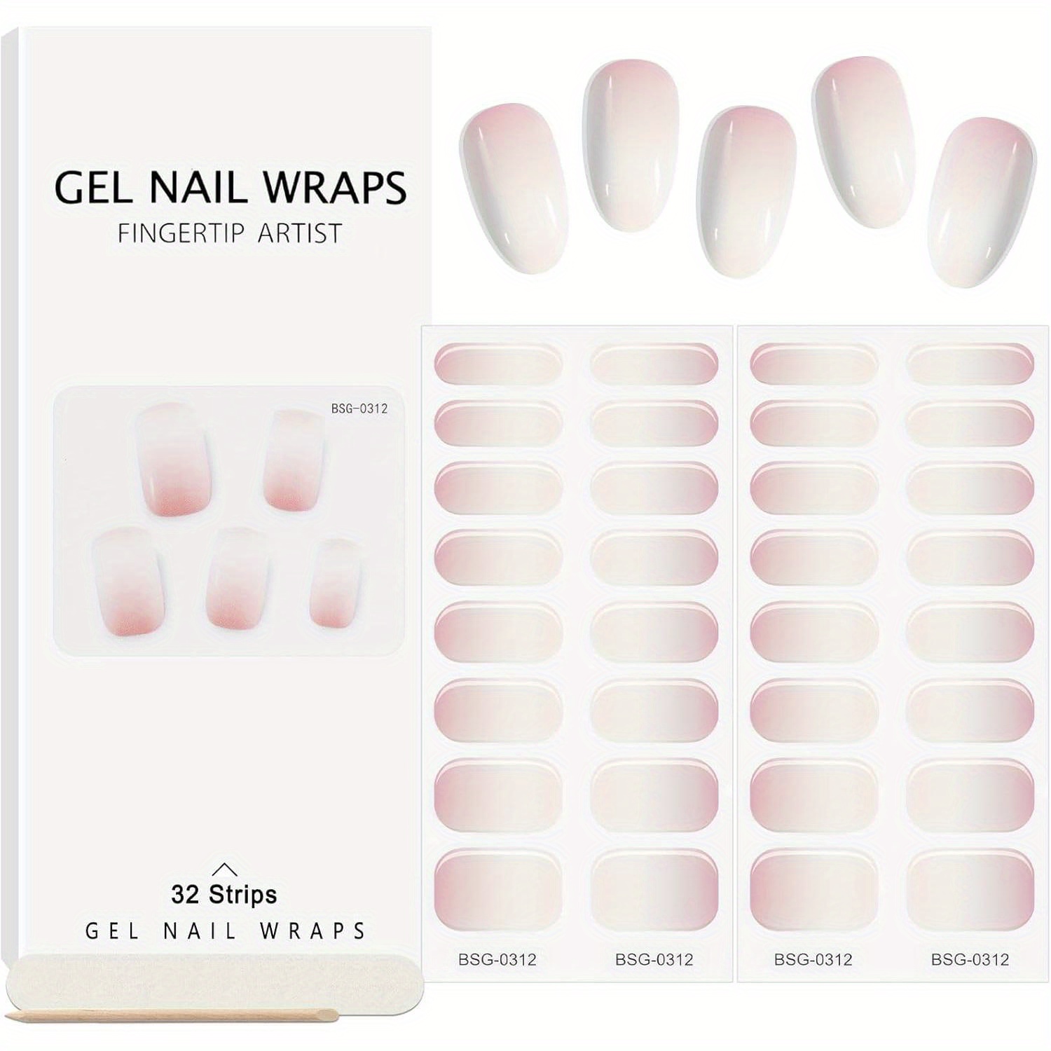 

Ebanku 32pcs Gel Nail Wraps, Oval Medium Length, Matte , , Pattern, Long- Waterproof Full Coverage Nail Art Stickers, Uv/led Lamp Required, Ebanku