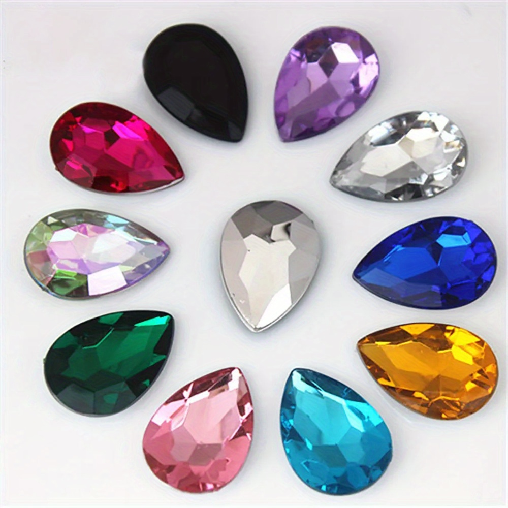 

[customer ] 35pcs Sparkling Acrylic Teardrop Gems, 0.51x0.71in - Ideal For , Fashion Embellishments & Phone Charms