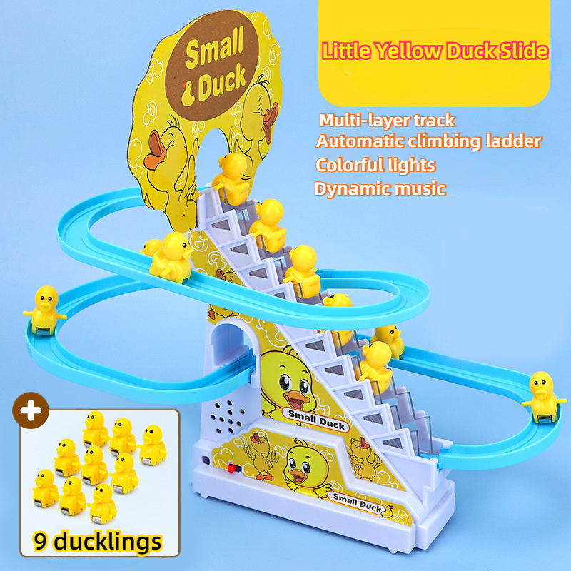 musical climbing ducks toy   duck slide track educational playset birthday gift halloween christmas thanksgiving childrens day new year present mixed colors plastic material details 3