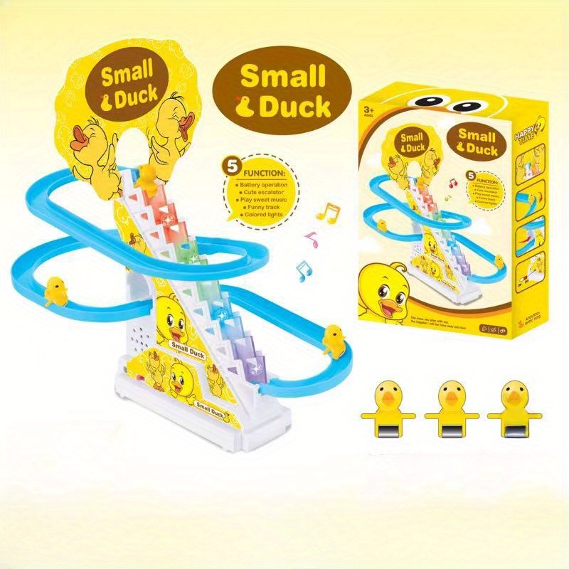 musical climbing ducks toy   duck slide track educational playset birthday gift halloween christmas thanksgiving childrens day new year present mixed colors plastic material details 8