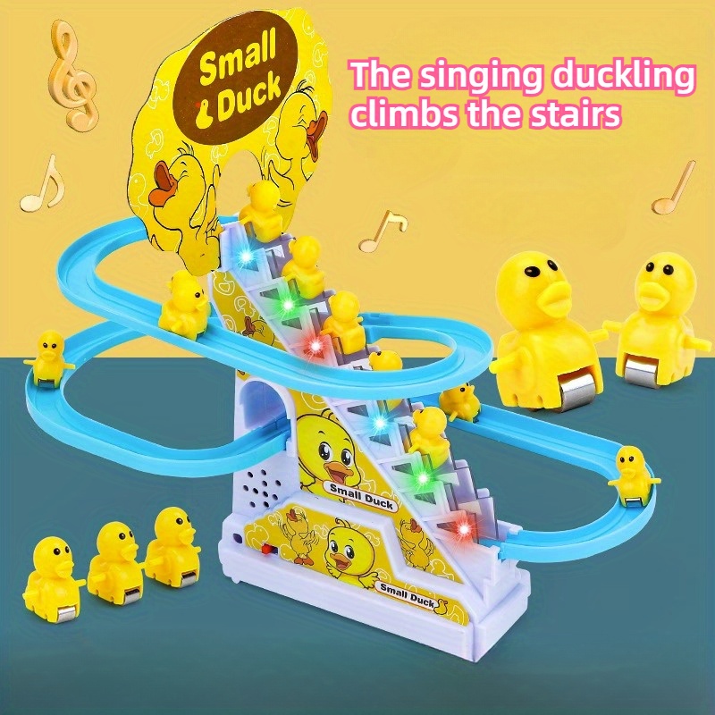 musical climbing ducks toy   duck slide track educational playset birthday gift halloween christmas thanksgiving childrens day new year present mixed colors plastic material details 1