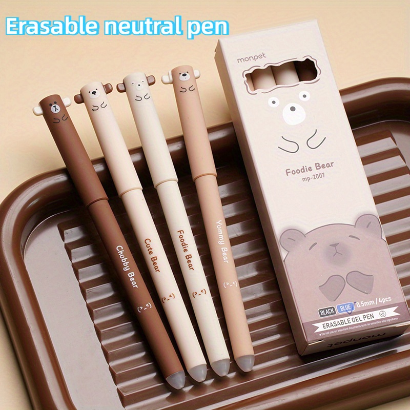 

Cute Cartoon Erasable Neutral Pen, Practice Writing,, With 10pcs Pen Refills As A Gift