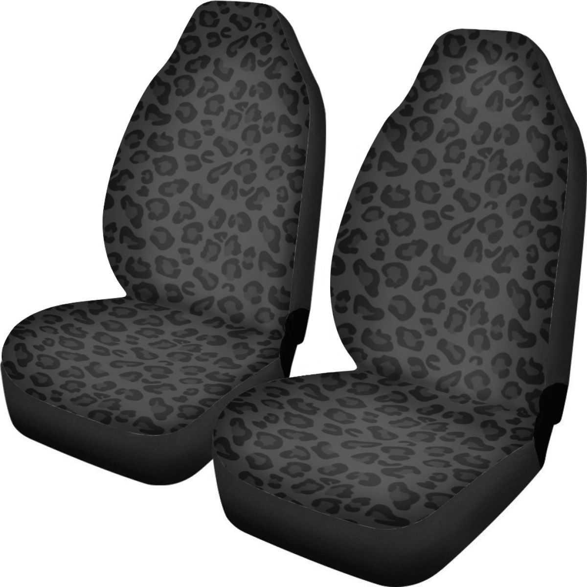 

2pcs Leopard Printed Seat Covers For Front Seats, Polyester Automotive Bucket Seat Cushion Pads, Car Seat Cushion