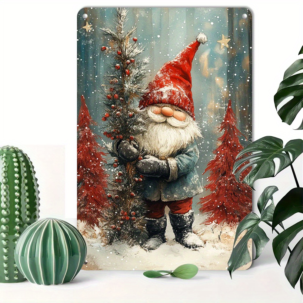 

Merry Christmas Santa Retro Aluminum - 8x12" Metal Sign For Home & Bar Decor, , Gift