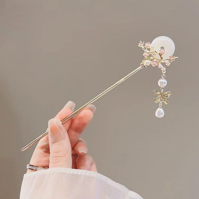 

1pc Elegant Sakura Hairpin, Chinese Style Hair Stick, Cheongsam Accessories