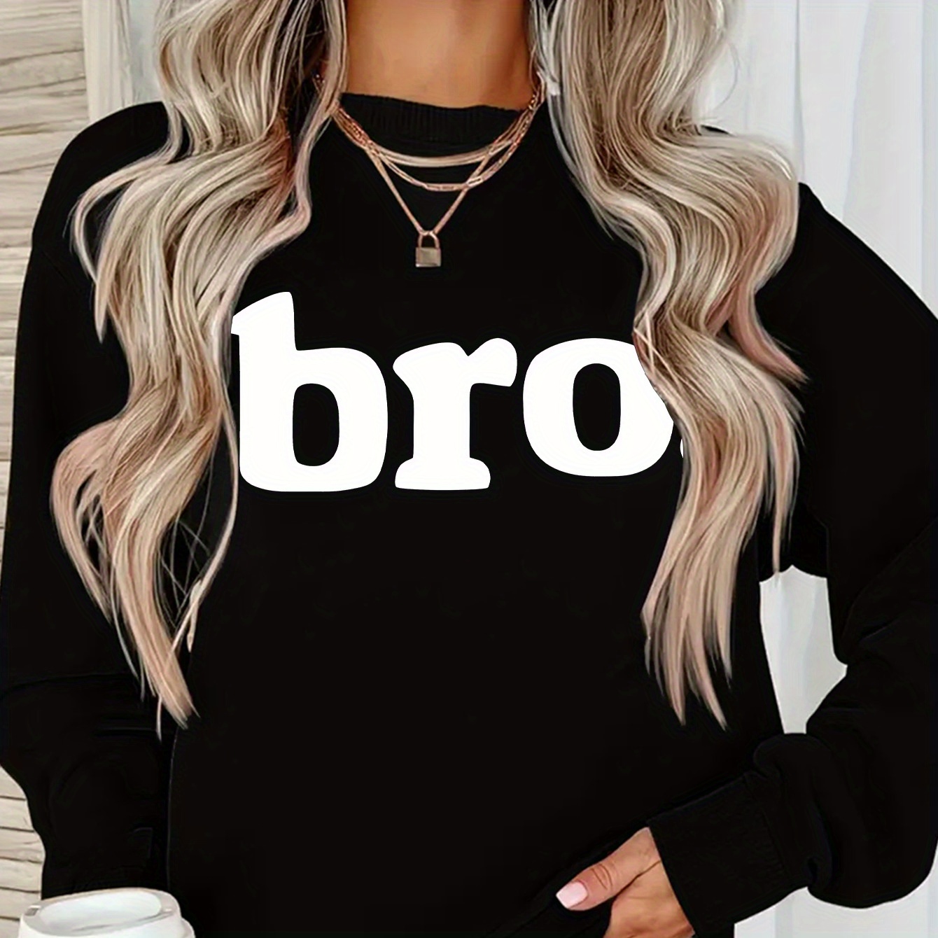 

Bro 's Fleece-lined Sweatshirt - Long ,