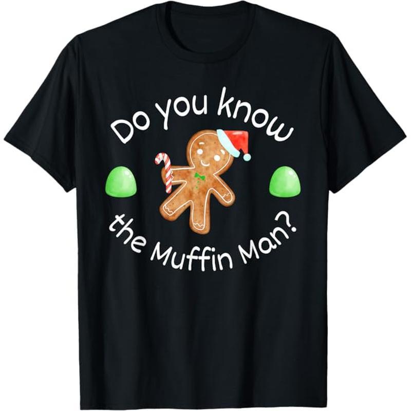 

Merry Christmas Gingerbread: Do The  T-shirt, Black, 100% Cotton, Gift For Men Dad Friends, S-xxxl