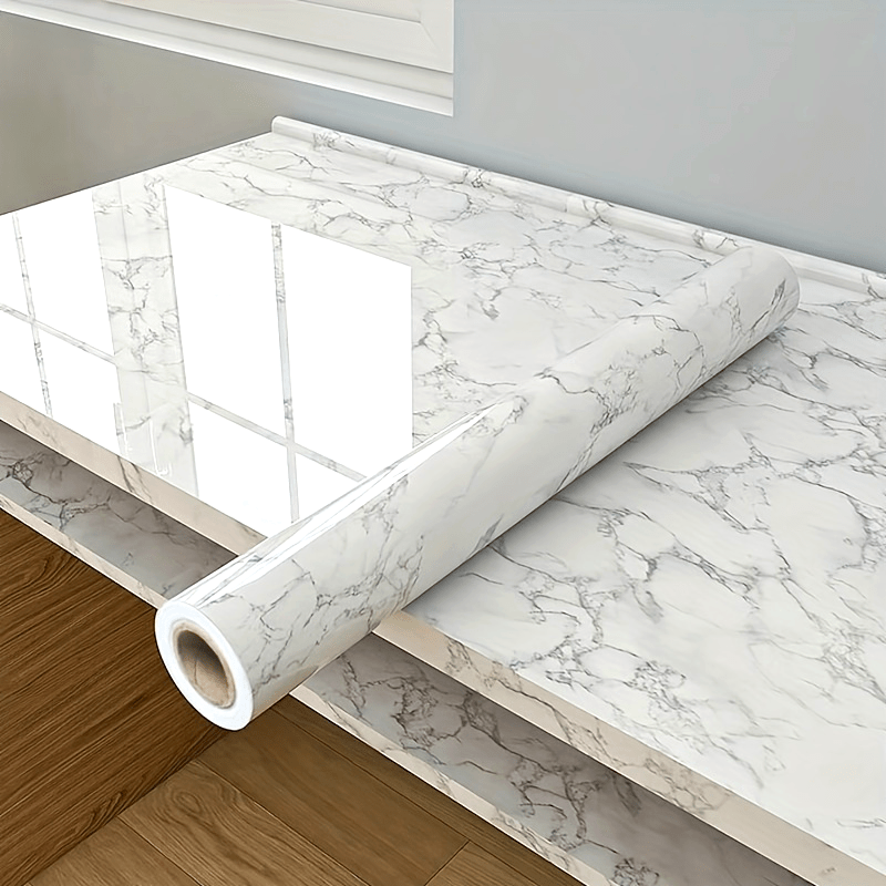 

Marble Pattern Self-adhesive Wall Stickers - Waterproof & Oil Resistant For Kitchen And Bathroom Renovation