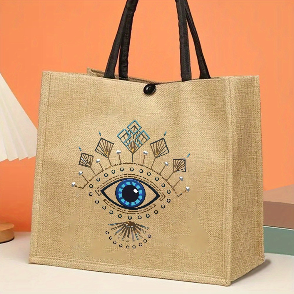 E-shop Ästhetische Geheimnisvolle Augen-Tragetasche, Geschenk für Mystikliebhaber, Große Kapazität Trendiger Einfacher Stil Strapazierfähige Jutesäcke