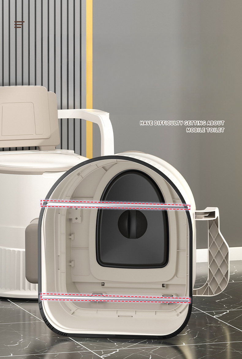 portable toilet for women and the elderly without power required hip friendly with load capacity for home bathrooms portable for indoor and outdoor use Product details 3