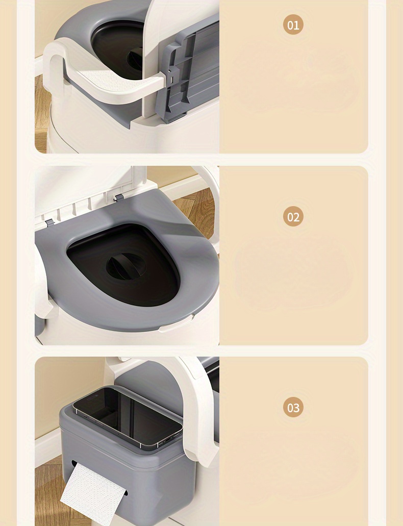 portable toilet for women and the elderly without power required hip friendly with load capacity for home bathrooms portable for indoor and outdoor use Product details 11