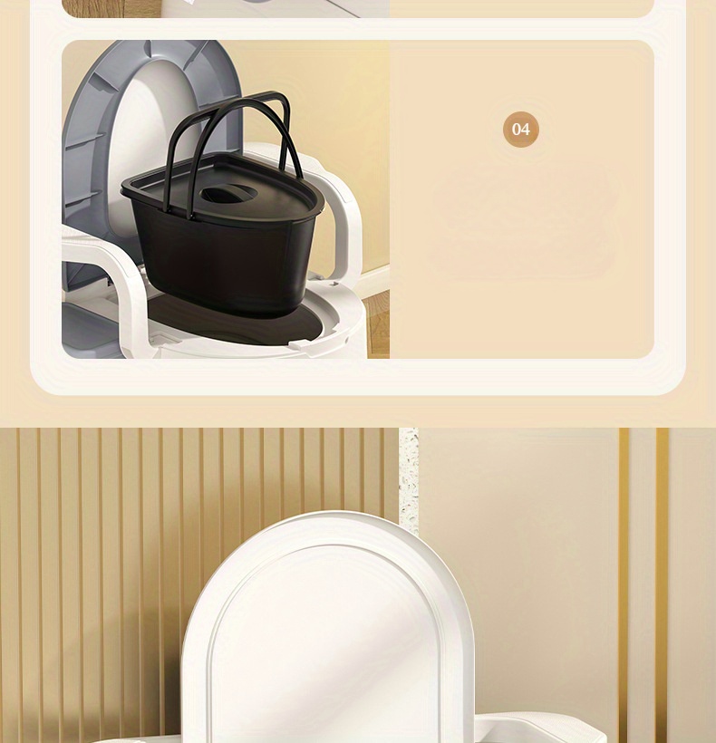 portable toilet for women and the elderly without power required hip friendly with load capacity for home bathrooms portable for indoor and outdoor use Product details 12