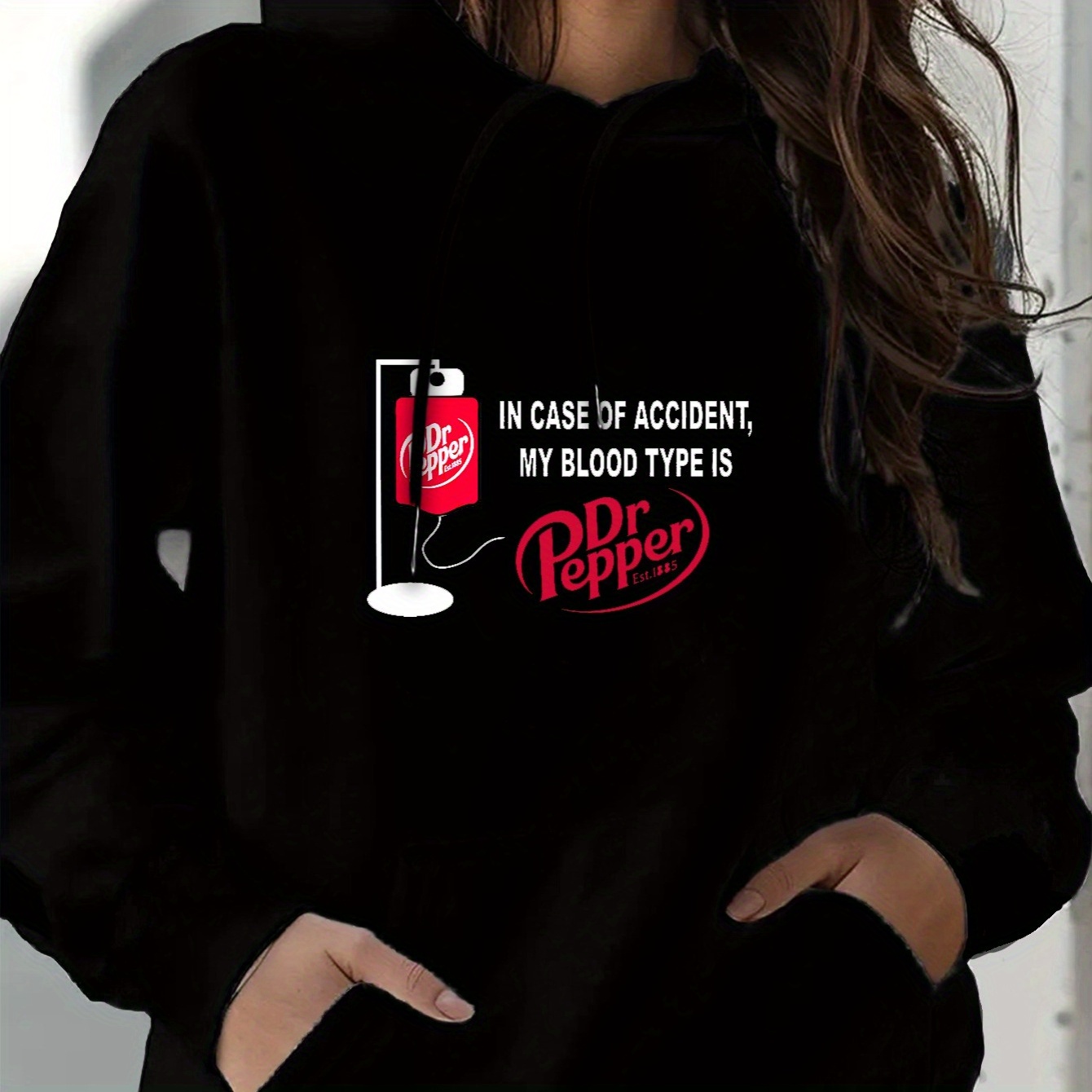 

Plus Size Womenoversized For Women Accident Is Dr Pepper Polyester Halloween Sweatshirt For Sweatshirt