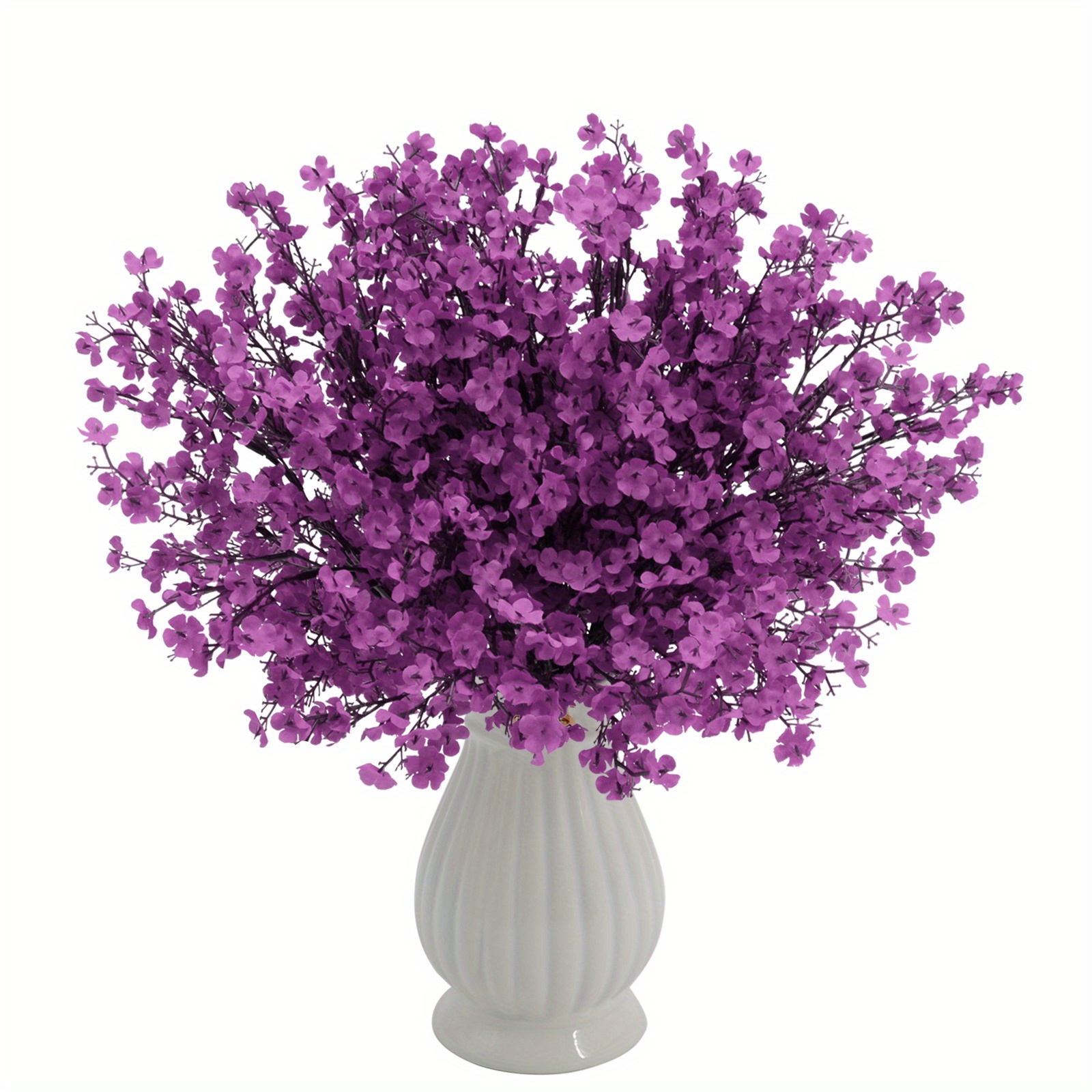TEMU 16 Bundles Purple Babys Breath Artificial Flowers Gypsophila Bouquets Bulk Real Touch Fake Ly Flowers For Home Wedding Arrangement Kitchen Table Centerpiece Home Decor (purple 16pcs)