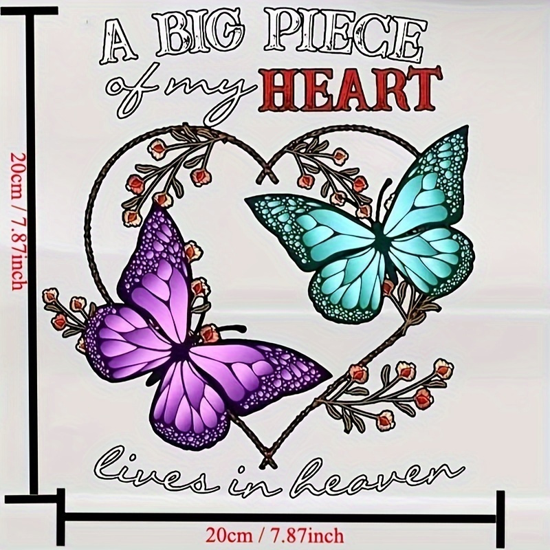 TEMU 2pcs Is A Big Piece In My Heart Car Stickers, Car Window Motorcycle Computer Wall Decoration Sticker Decals