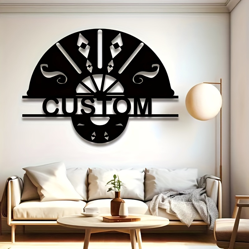 personalized black metal letter   fan shaped ideal for home decor unique gifts customizable details 0