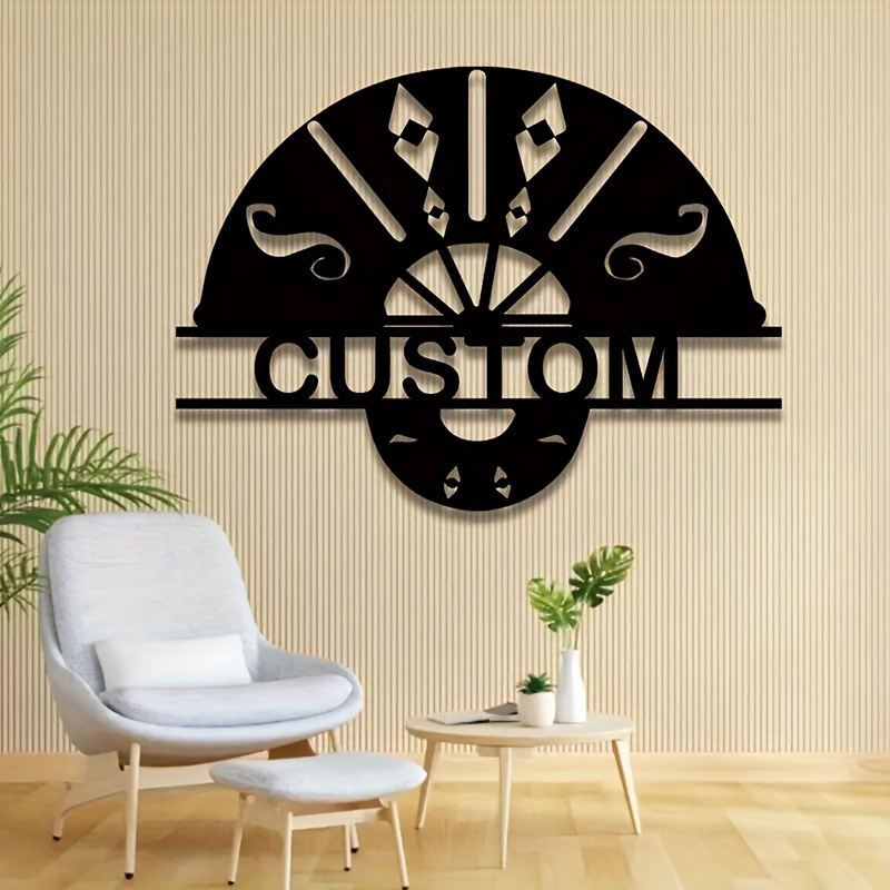 personalized black metal letter   fan shaped ideal for home decor unique gifts customizable details 1