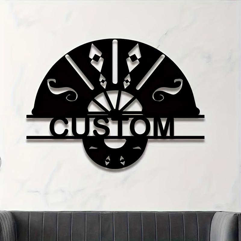 personalized black metal letter   fan shaped ideal for home decor unique gifts customizable details 6