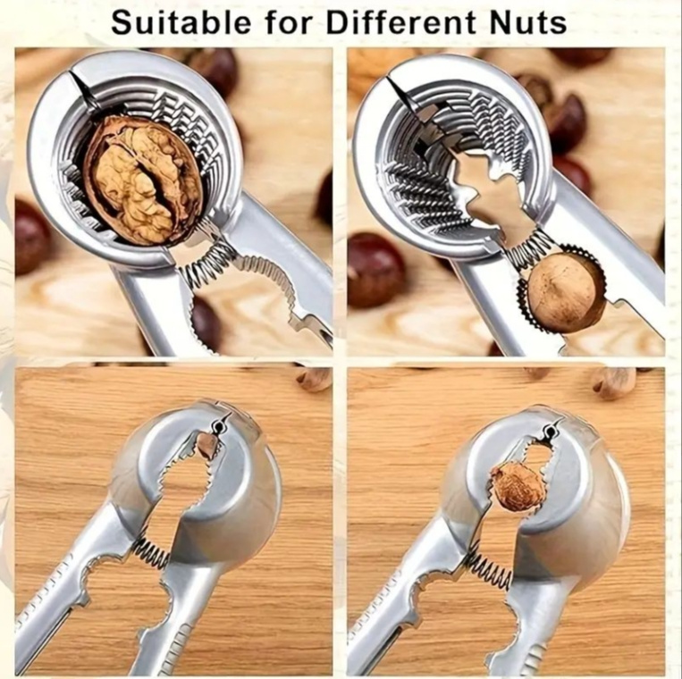 stainless   cracker set heavy duty walnut clamp pecan opener tool   crusher almond sheller multipurpose nutcracker kitchen gadget kit details 1