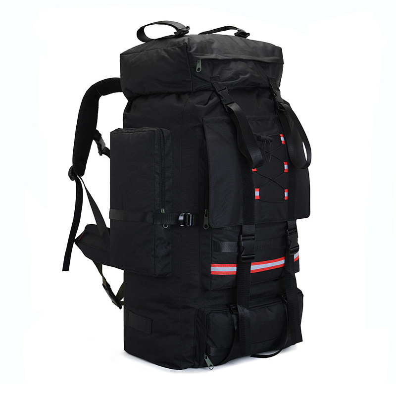 TEMU 130l Extra Large Outdoor Camping Backpack, Expandable Oxford Cloth Mountaineering Backpack, Large Capacity Tactical Backpack, Suitable For Hiking, Mountaineering, Camping, And Travel