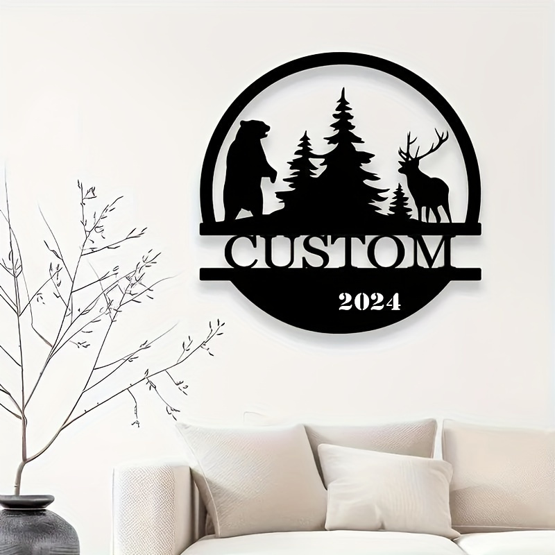 personalized deer bear   sign custom family name   ideal for outdoor decor unique christmas gift details 5