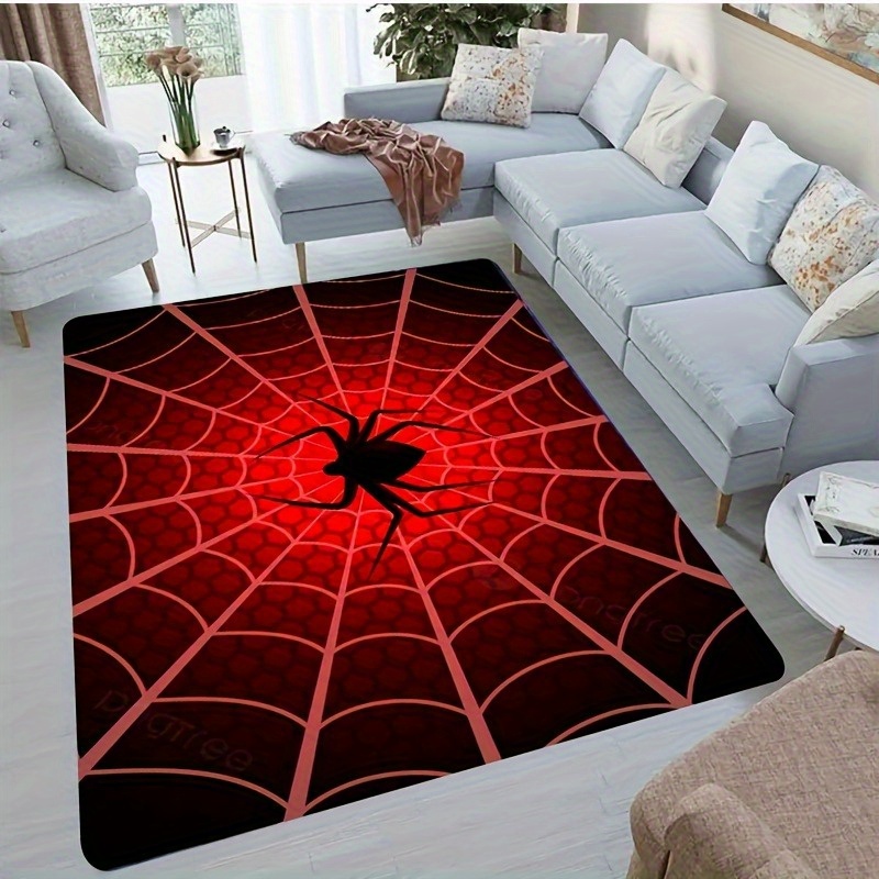 

Red Spider Pattern Non-slip Waterproof Floor Mat - Kitchen, Bathroom, Living Room, Bedroom, Outdoor Use - Machine Washable Polyester Home Decor