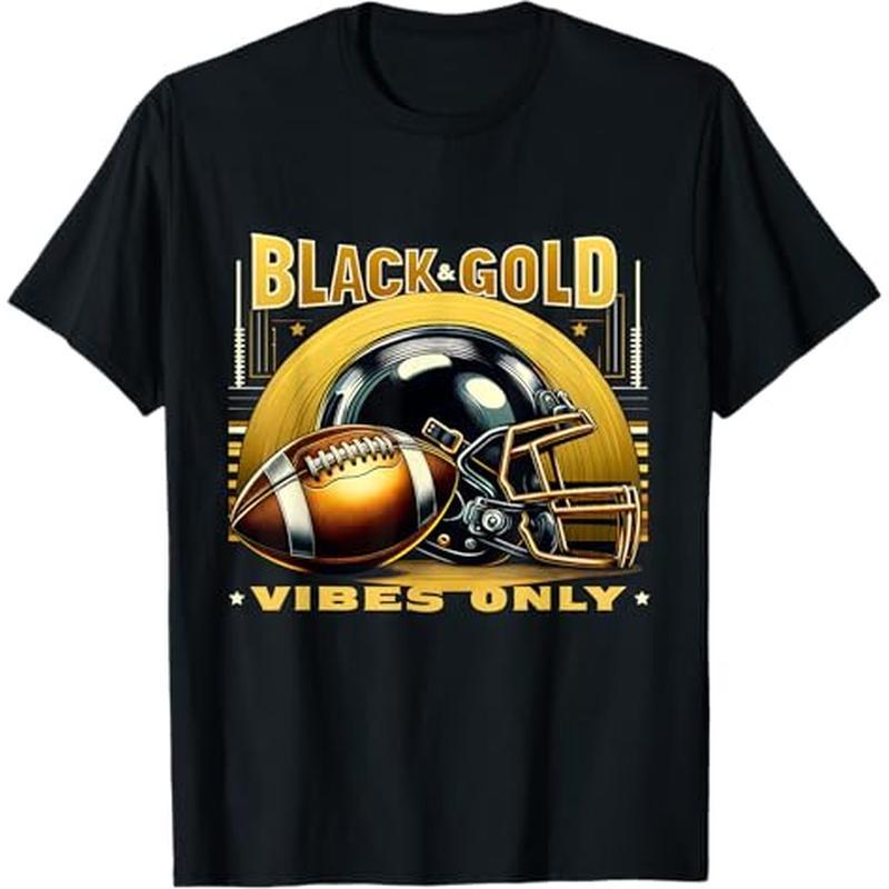 

Black & Gold Funny Tournament , 100% Cotton, Thanksgiving Christmas Gift For Men Women , S-xxxl, Black