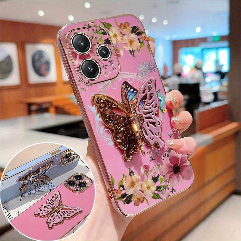 

Elegant Butterfly 12 5g Premium Electroplated Cover For Xiaomi 12 5g Entertainment Featuring Impact Resistant