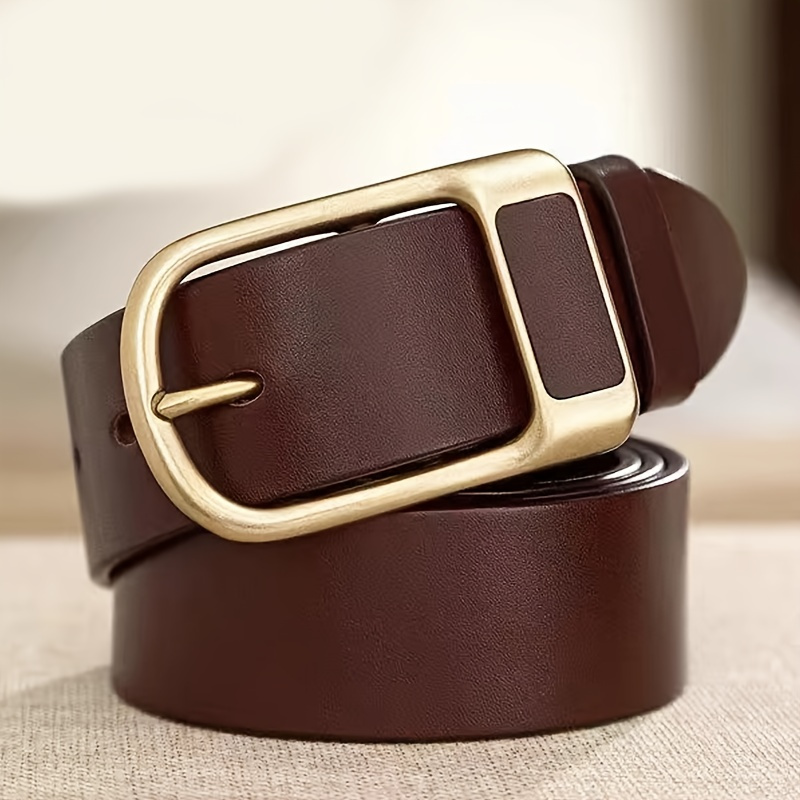 Image of Men's Trendy Casual Pu Belt For Men Cowboy High-quality Belts Pin Strap, Jeans Retro Belt Business Casual