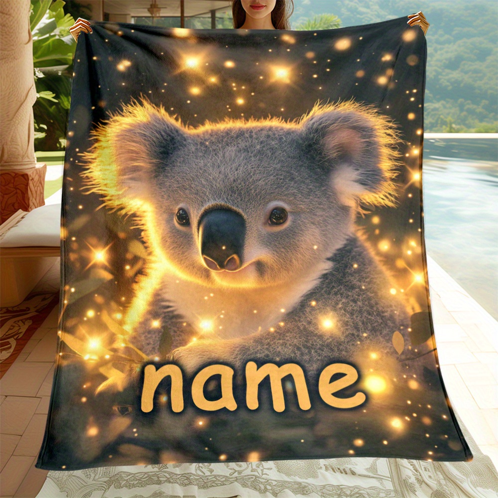 

Custom Koala Print Personalized Flannel Blanket - Soft, Lightweight & Warm For Couch, Bed, Travel & Camping - In Multiple Sizes