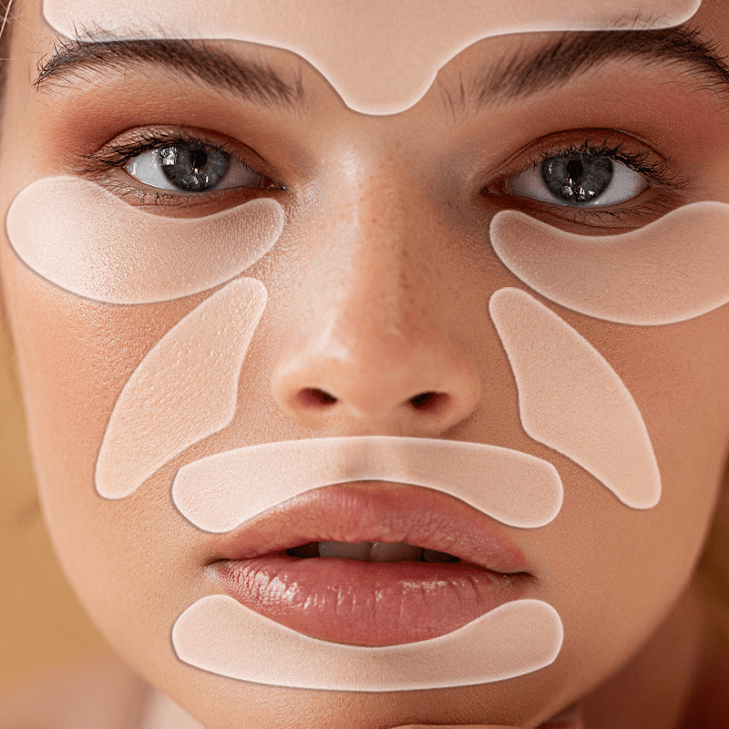 

Masques faciaux réutilisables en silicone, adhésifs pour , rehausseur d'élasticité, tous types de peau, parabènes, accessoires de soins de pour femmes