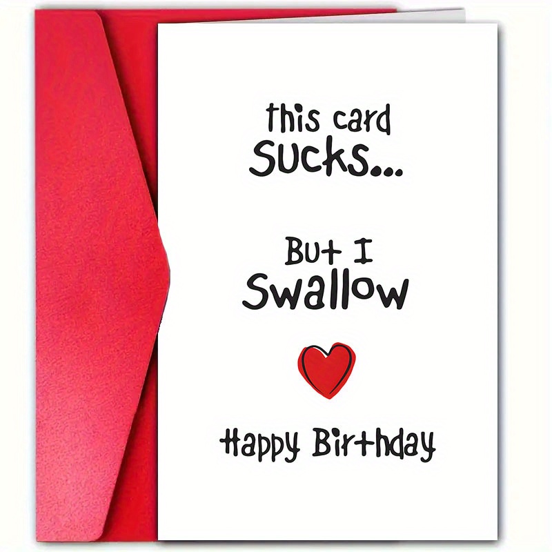 

1pc Humorous Greeting - Copywriting, , Suitable For , , , Girlfriend - For Anyone