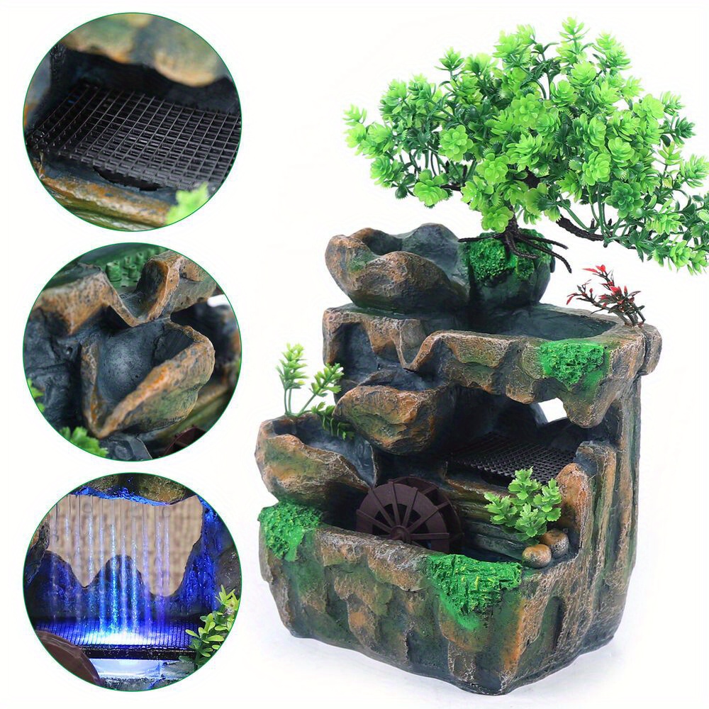 

Mini Fountain Waterfall Feng Shui Desktop Indoor Desk Decor