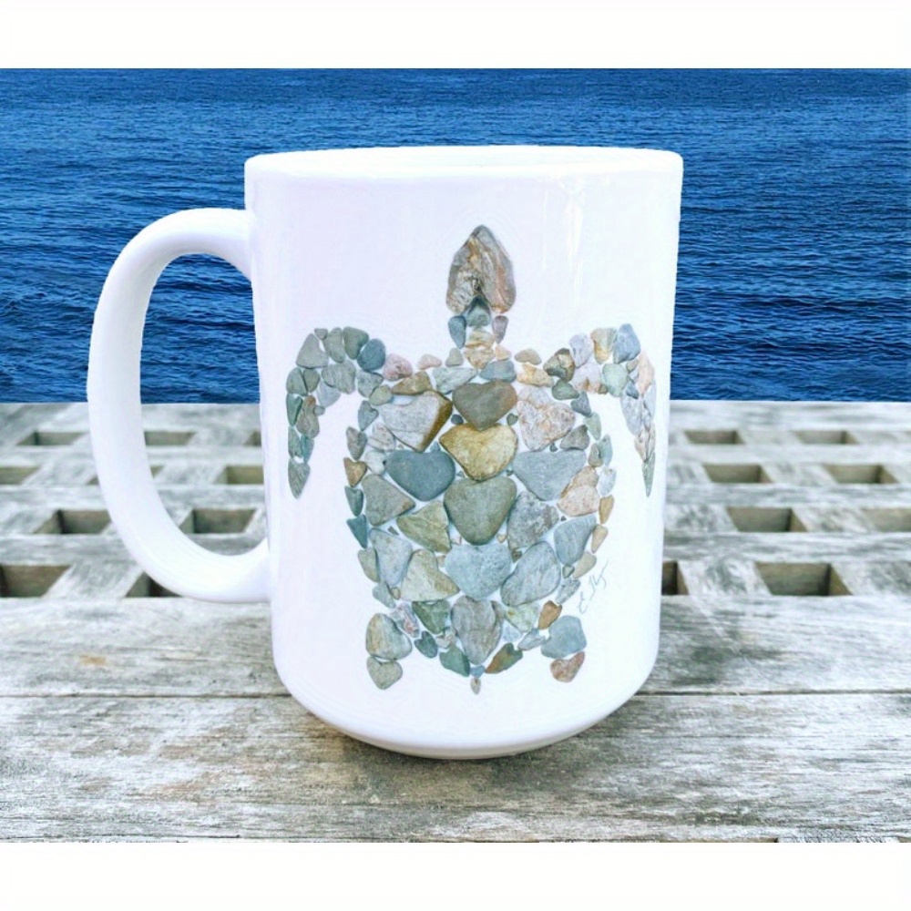 

Sea Turtle Mug, Gift, Turtle Art, Turtle Kitchen Decor, Coastal Mug, Beach Mug, Coastal Hostess Gift, Decor