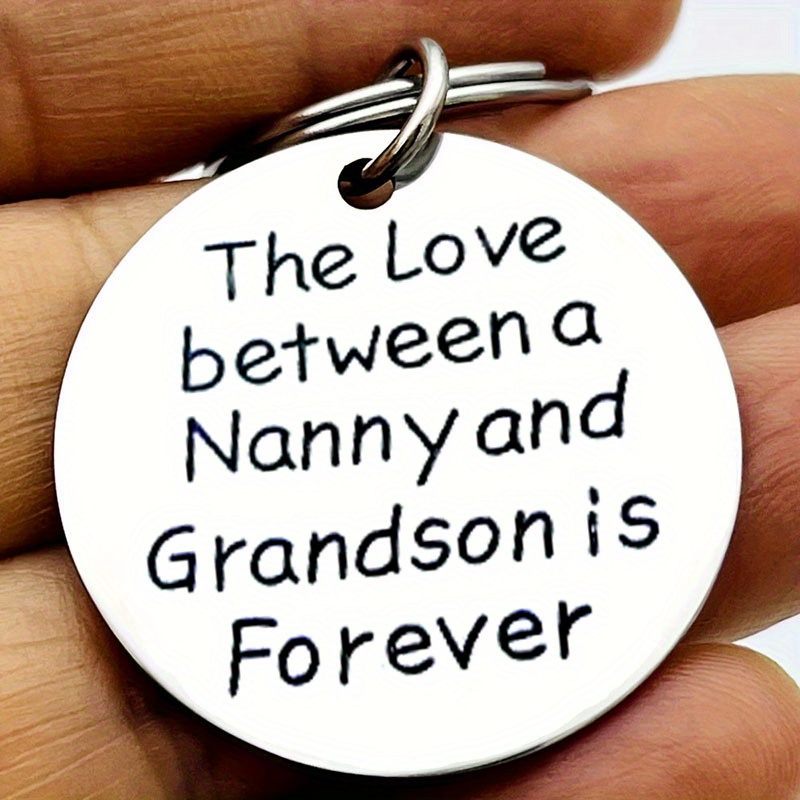 

1pc Steel Keychain, "the A Nanny And Is " Engraved, Day , Nanny & , Home & , Steel Keyring Set