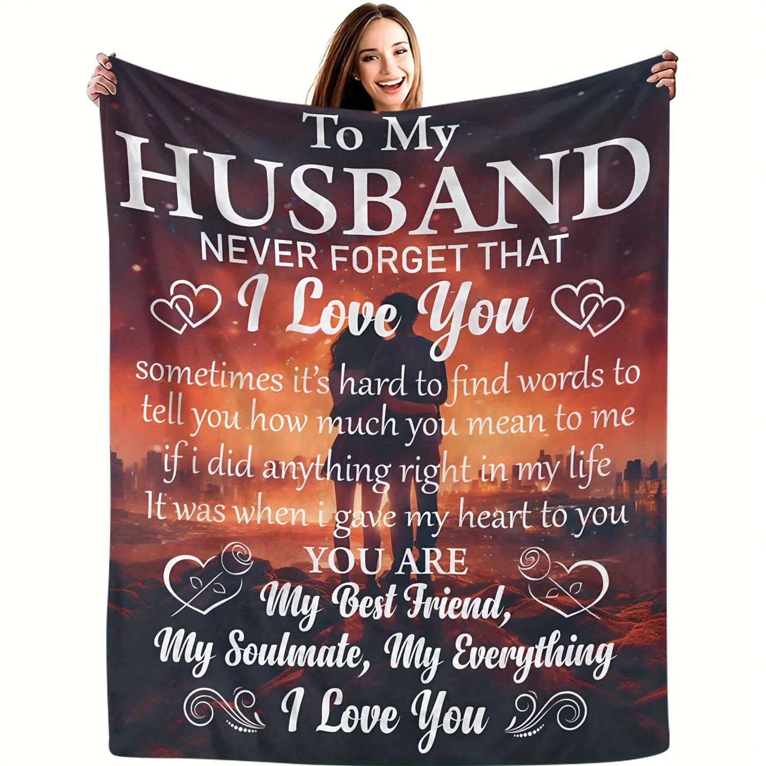 

Blanket For Husband - 's Day , , , - , Polyester , 200-250gsm, For , Bed, , And