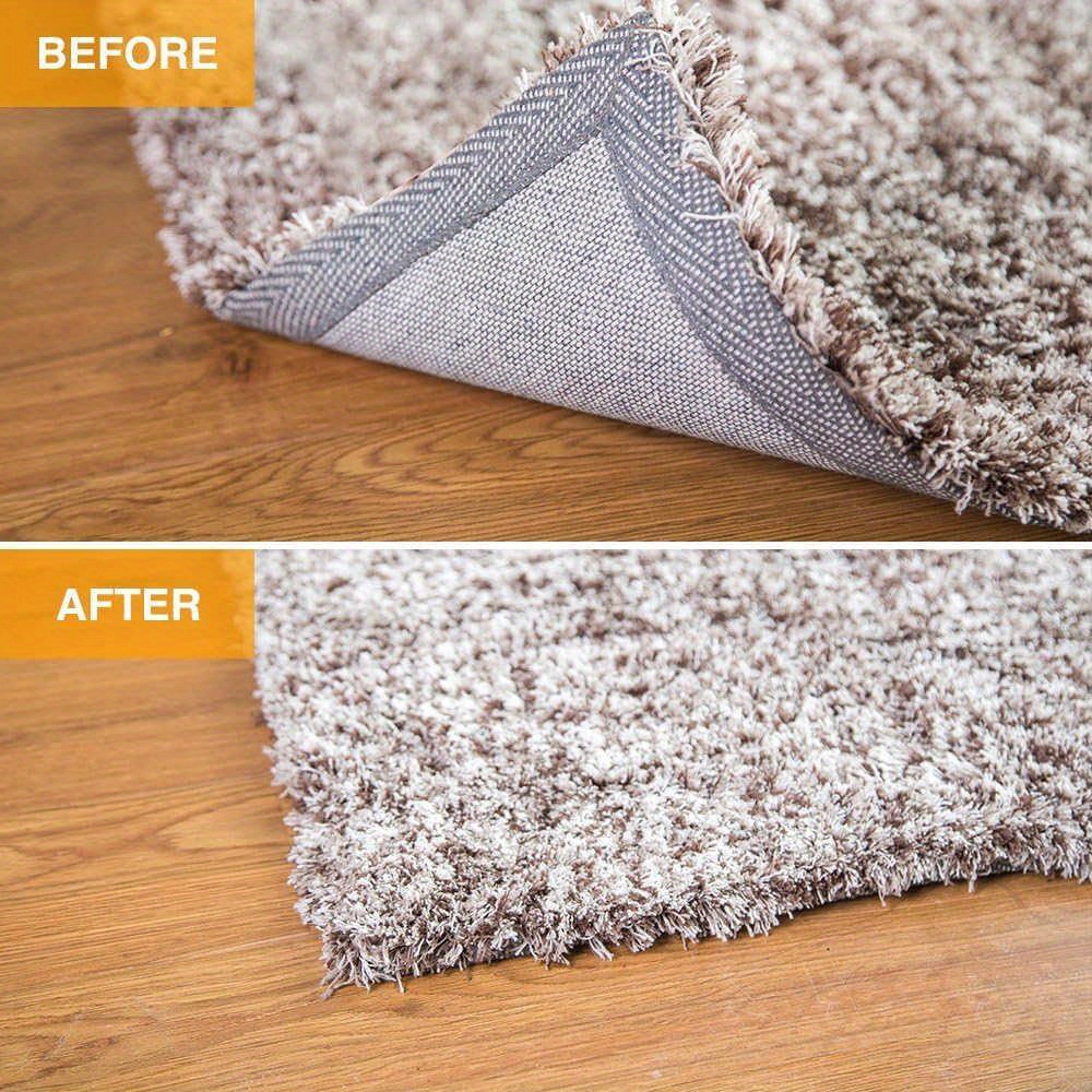 2 6 12pcs rug pad gripper non slip washable grippers for rug traceless rug fixing stickers for indoor use anti curling rug gripper for hardwood floors details 6